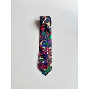 Vintage ADDICTION Multicolor South American Vaquero Cowboy 100% Silk Tie